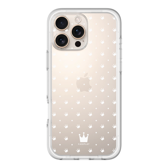 スリムプロテクションプレミアムケース［ CASEPLAY Crown dots White - ケースプレイ・クラウン・ドッツ ホワイト ］