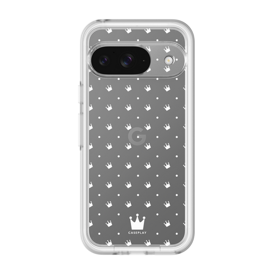 スリムプロテクションプレミアムケース［ CASEPLAY Crown dots White - ケースプレイ・クラウン・ドッツ ホワイト ］