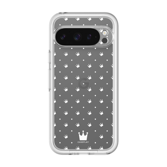 スリムプロテクションプレミアムケース［ CASEPLAY Crown dots White - ケースプレイ・クラウン・ドッツ ホワイト ］