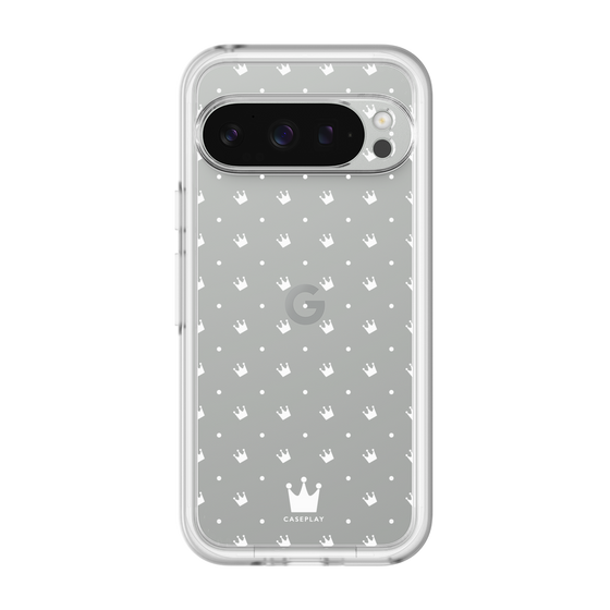 スリムプロテクションプレミアムケース［ CASEPLAY Crown dots White - ケースプレイ・クラウン・ドッツ ホワイト ］