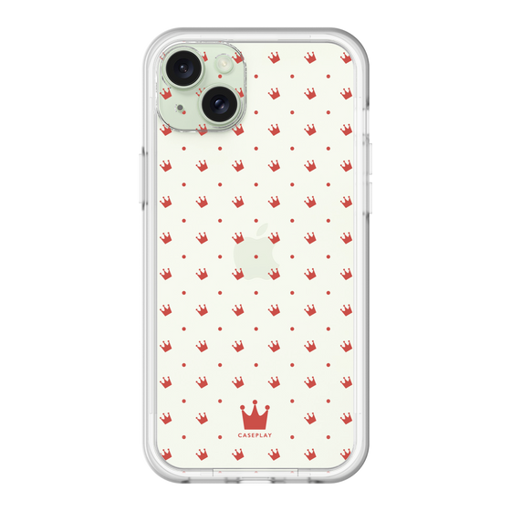 スリムプロテクションプレミアムケース［ CASEPLAY Crown dots Red - ケースプレイ・クラウン・ドッツ レッド ］