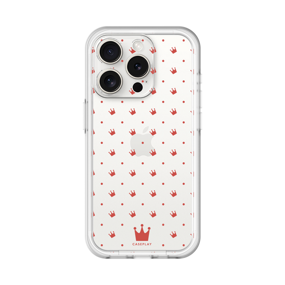 スリムプロテクションプレミアムケース［ CASEPLAY Crown dots Red - ケースプレイ・クラウン・ドッツ レッド ］