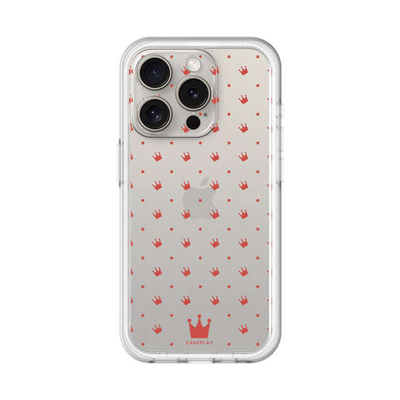 スリムプロテクションプレミアムケース［ CASEPLAY Crown dots Red - ケースプレイ・クラウン・ドッツ レッド ］