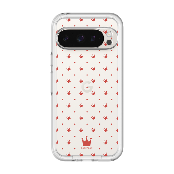 スリムプロテクションプレミアムケース［ CASEPLAY Crown dots Red - ケースプレイ・クラウン・ドッツ レッド ］