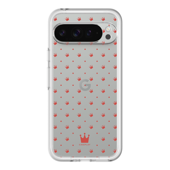 スリムプロテクションプレミアムケース［ CASEPLAY Crown dots Red - ケースプレイ・クラウン・ドッツ レッド ］