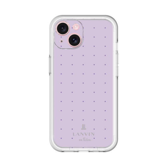 スリムプロテクションプレミアムケース［ LANVIN en Bleu Tiny dots Purple - ランバン ドット パープル ］