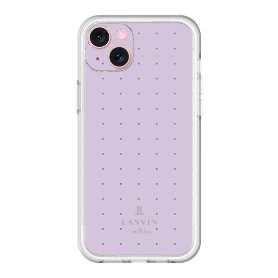 スリムプロテクションプレミアムケース［ LANVIN en Bleu Tiny dots Purple - ランバン ドット パープル ］