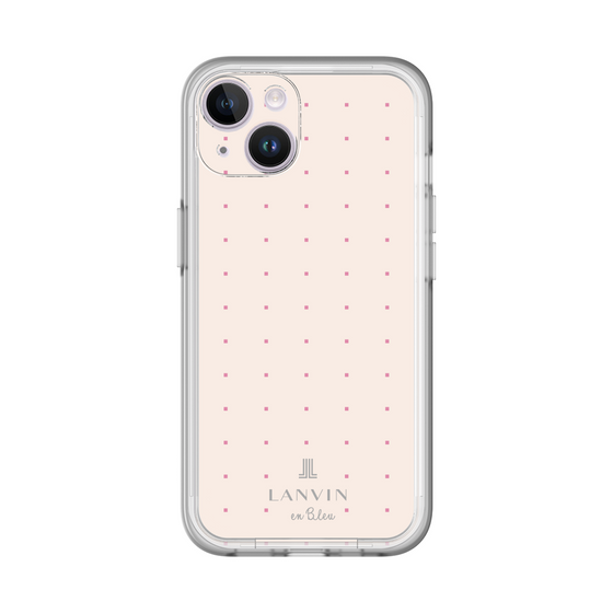 スリムプロテクションプレミアムケース［ LANVIN en Bleu Tiny dots Pink - ランバン ドット ピンク ］