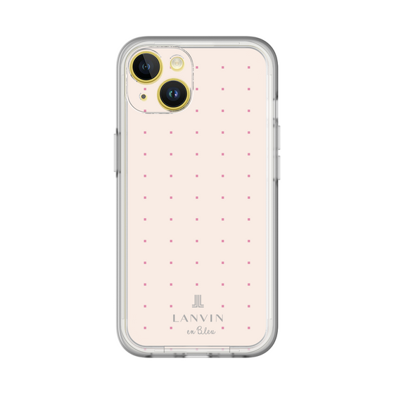 スリムプロテクションプレミアムケース［ LANVIN en Bleu Tiny dots Pink - ランバン ドット ピンク ］