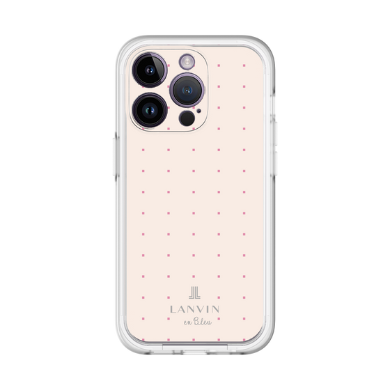 スリムプロテクションプレミアムケース［ LANVIN en Bleu Tiny dots Pink - ランバン ドット ピンク ］