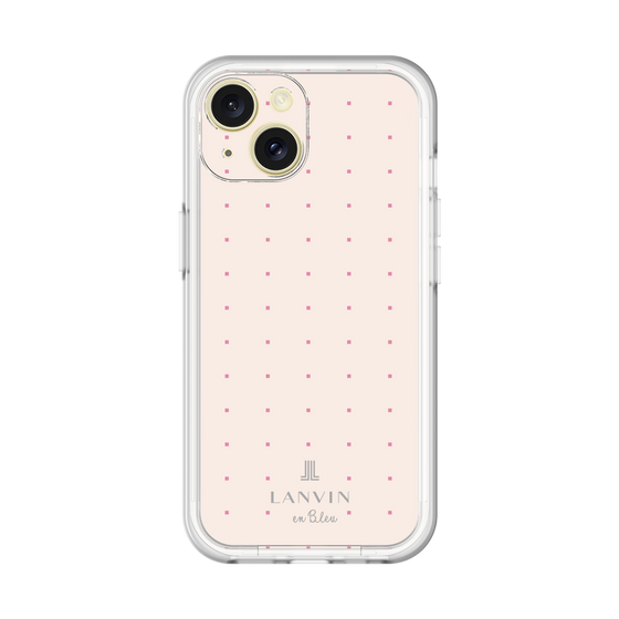スリムプロテクションプレミアムケース［ LANVIN en Bleu Tiny dots Pink - ランバン ドット ピンク ］