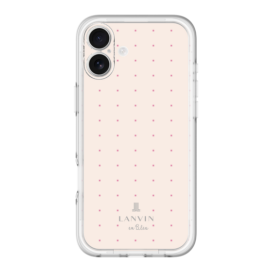 スリムプロテクションプレミアムケース［ LANVIN en Bleu Tiny dots Pink - ランバン ドット ピンク ］