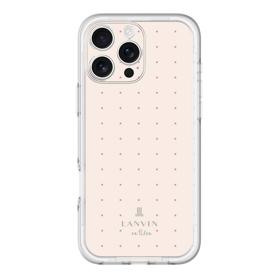 スリムプロテクションプレミアムケース［ LANVIN en Bleu Tiny dots Pink - ランバン ドット ピンク ］