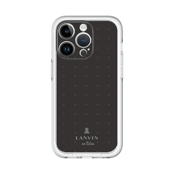 スリムプロテクションプレミアムケース［ LANVIN en Bleu Tiny dots Black - ランバン ドット ブラック ］
