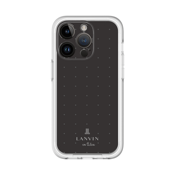 スリムプロテクションプレミアムケース［ LANVIN en Bleu Tiny dots Black - ランバン ドット ブラック ］