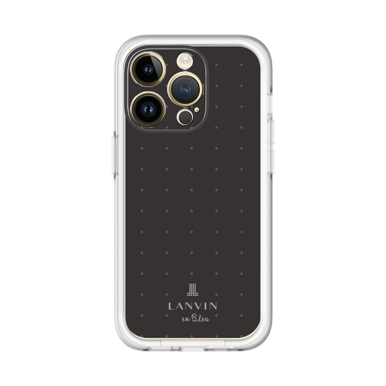 スリムプロテクションプレミアムケース［ LANVIN en Bleu Tiny dots Black - ランバン ドット ブラック ］