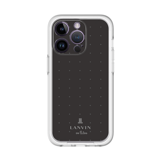 スリムプロテクションプレミアムケース［ LANVIN en Bleu Tiny dots Black - ランバン ドット ブラック ］