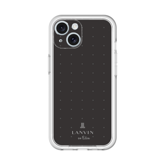 スリムプロテクションプレミアムケース［ LANVIN en Bleu Tiny dots Black - ランバン ドット ブラック ］