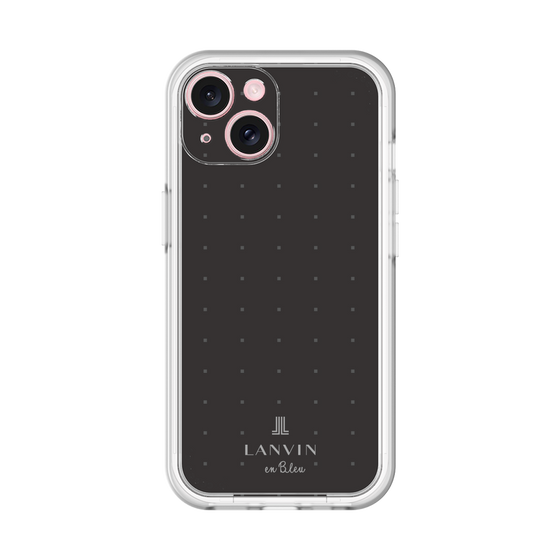 スリムプロテクションプレミアムケース［ LANVIN en Bleu Tiny dots Black - ランバン ドット ブラック ］