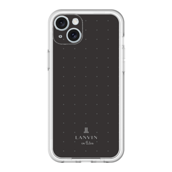 スリムプロテクションプレミアムケース［ LANVIN en Bleu Tiny dots Black - ランバン ドット ブラック ］