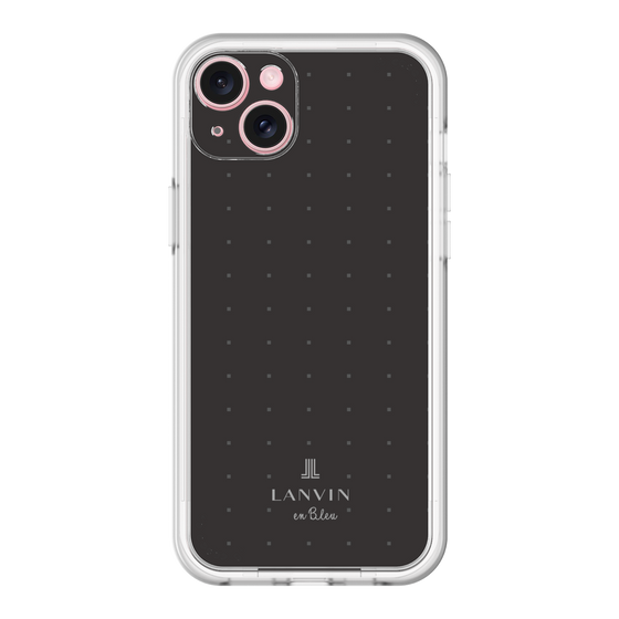 スリムプロテクションプレミアムケース［ LANVIN en Bleu Tiny dots Black - ランバン ドット ブラック ］