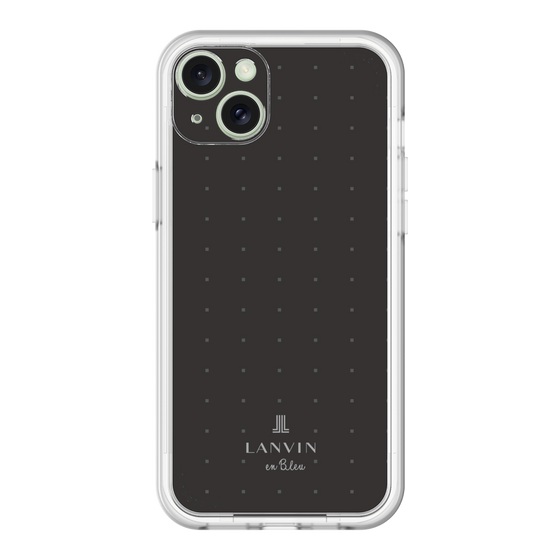スリムプロテクションプレミアムケース［ LANVIN en Bleu Tiny dots Black - ランバン ドット ブラック ］
