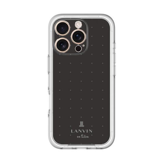 スリムプロテクションプレミアムケース［ LANVIN en Bleu Tiny dots Black - ランバン ドット ブラック ］
