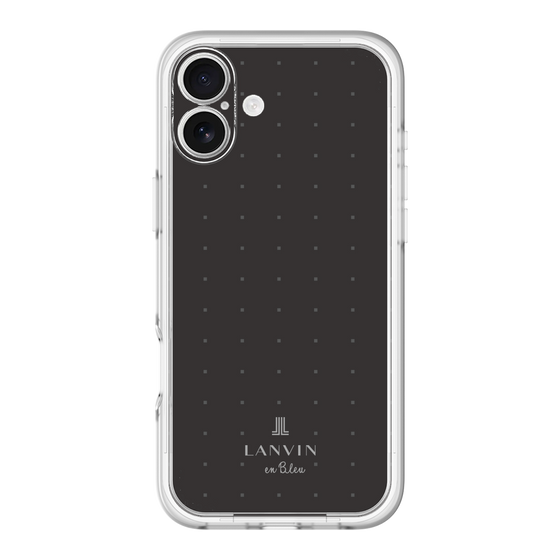 スリムプロテクションプレミアムケース［ LANVIN en Bleu Tiny dots Black - ランバン ドット ブラック ］