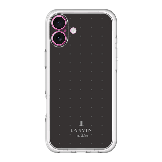 スリムプロテクションプレミアムケース［ LANVIN en Bleu Tiny dots Black - ランバン ドット ブラック ］