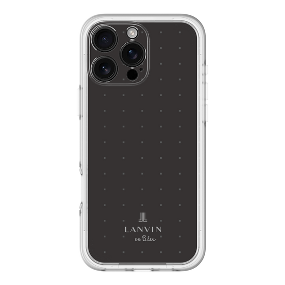 スリムプロテクションプレミアムケース［ LANVIN en Bleu Tiny dots Black - ランバン ドット ブラック ］
