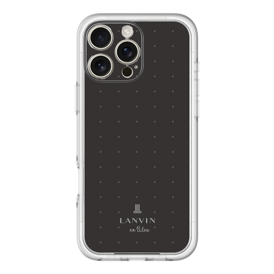 スリムプロテクションプレミアムケース［ LANVIN en Bleu Tiny dots Black - ランバン ドット ブラック ］