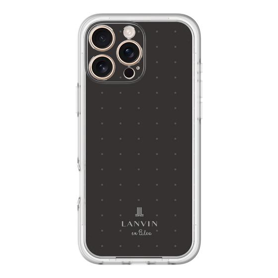 スリムプロテクションプレミアムケース［ LANVIN en Bleu Tiny dots Black - ランバン ドット ブラック ］