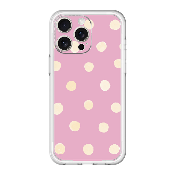 スリムプロテクションプレミアムケース［ 水彩ドット・レトロカラー - Pink ］