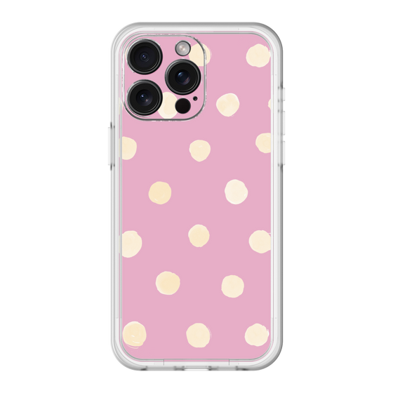 スリムプロテクションプレミアムケース［ 水彩ドット・レトロカラー - Pink ］