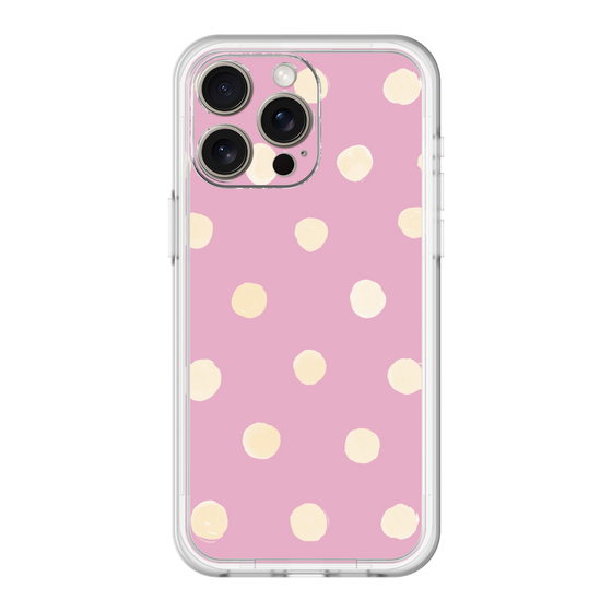 スリムプロテクションプレミアムケース［ 水彩ドット・レトロカラー - Pink ］