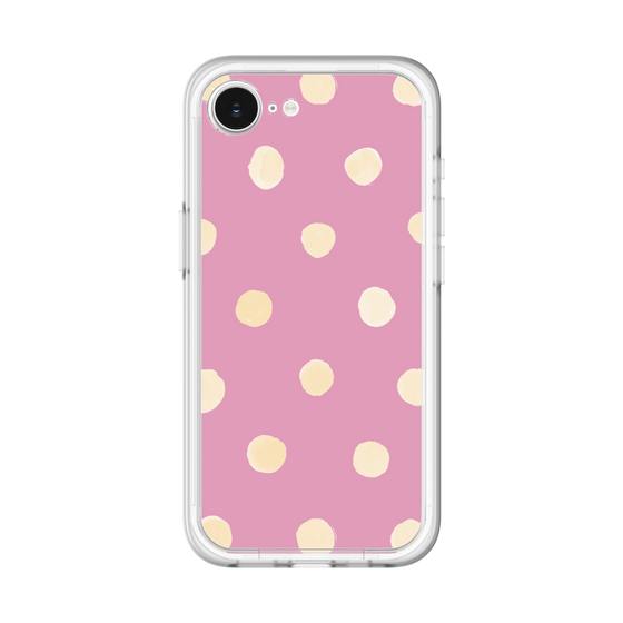 スリムプロテクションプレミアムケース［ 水彩ドット・レトロカラー - Pink ］