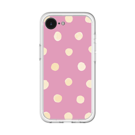 スリムプロテクションプレミアムケース［ 水彩ドット・レトロカラー - Pink ］