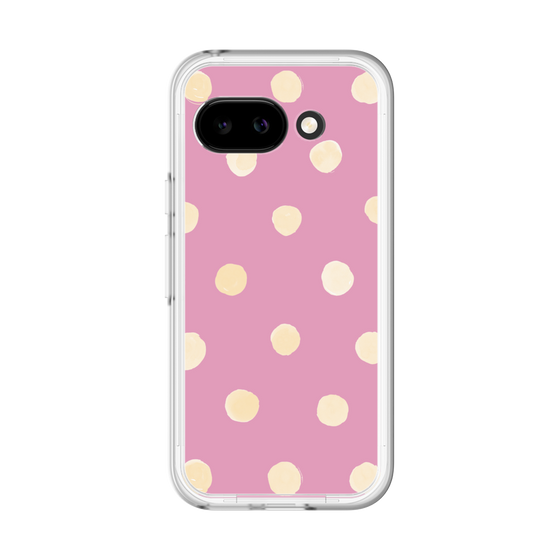 スリムプロテクションプレミアムケース［ 水彩ドット・レトロカラー - Pink ］