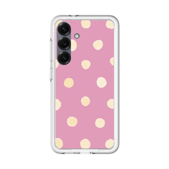 スリムプロテクションプレミアムケース［ 水彩ドット・レトロカラー - Pink ］