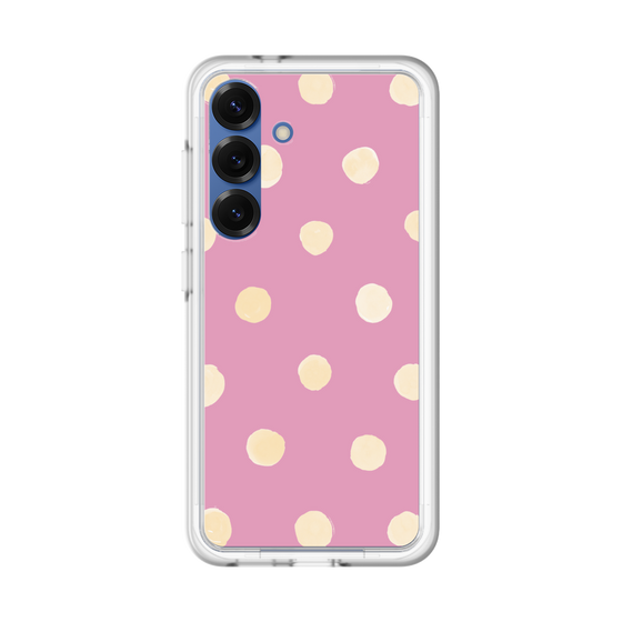 スリムプロテクションプレミアムケース［ 水彩ドット・レトロカラー - Pink ］