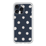 スリムプロテクションプレミアムケース［ 水彩ドット・レトロカラー - Navy ］