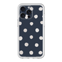 スリムプロテクションプレミアムケース［ 水彩ドット・レトロカラー - Navy ］