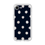 スリムプロテクションプレミアムケース［ 水彩ドット・レトロカラー - Navy ］