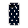 スリムプロテクションプレミアムケース［ 水彩ドット・レトロカラー - Navy ］