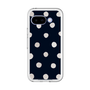 スリムプロテクションプレミアムケース［ 水彩ドット・レトロカラー - Navy ］