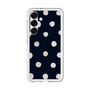 スリムプロテクションプレミアムケース［ 水彩ドット・レトロカラー - Navy ］