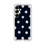 スリムプロテクションプレミアムケース［ 水彩ドット・レトロカラー - Navy ］