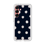 スリムプロテクションプレミアムケース［ 水彩ドット・レトロカラー - Navy ］