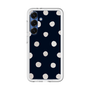 スリムプロテクションプレミアムケース［ 水彩ドット・レトロカラー - Navy ］