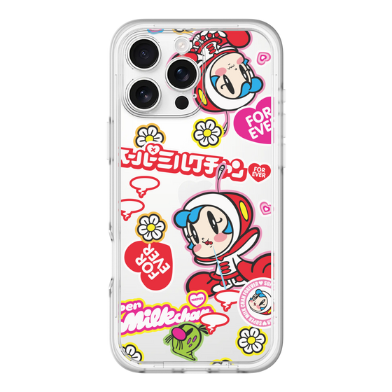 スリムプロテクションプレミアムケース［ スーパーミルクチャンFOREVER♥ - ロゴ＆キャラ ］